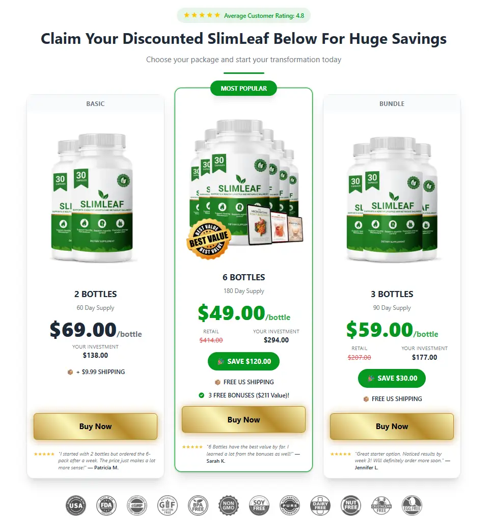 3 Days SlimLeaf Offer